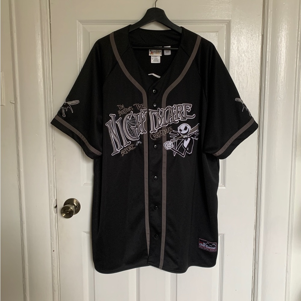 The Nightmare Before Christmas Disney Embroidered Baseball Jersey Size XL